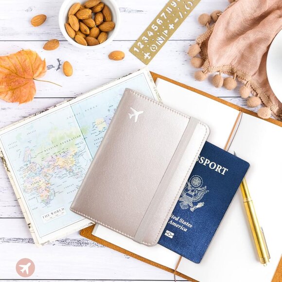 Passport and Vaccine Card Holder Combo Passport Holder Wallet With Vaccination C - Picture 2 of 9